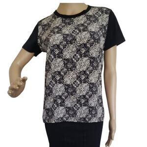 Louis Vuitton Black LV logo printed t-shirt 36 sz